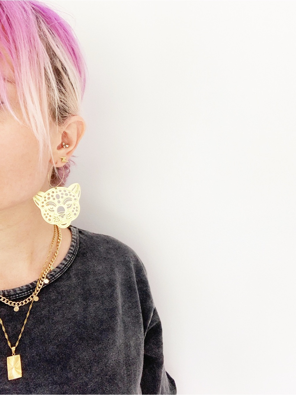 Leopard/Cat Face Earrings